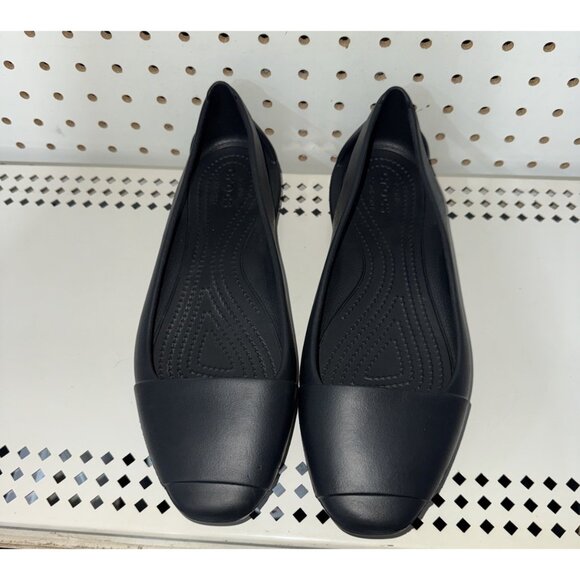 Crocs Sienna Womens Rubber Slip On Ballet Flats Size 10 Black 202811 - Picture 4 of 8
